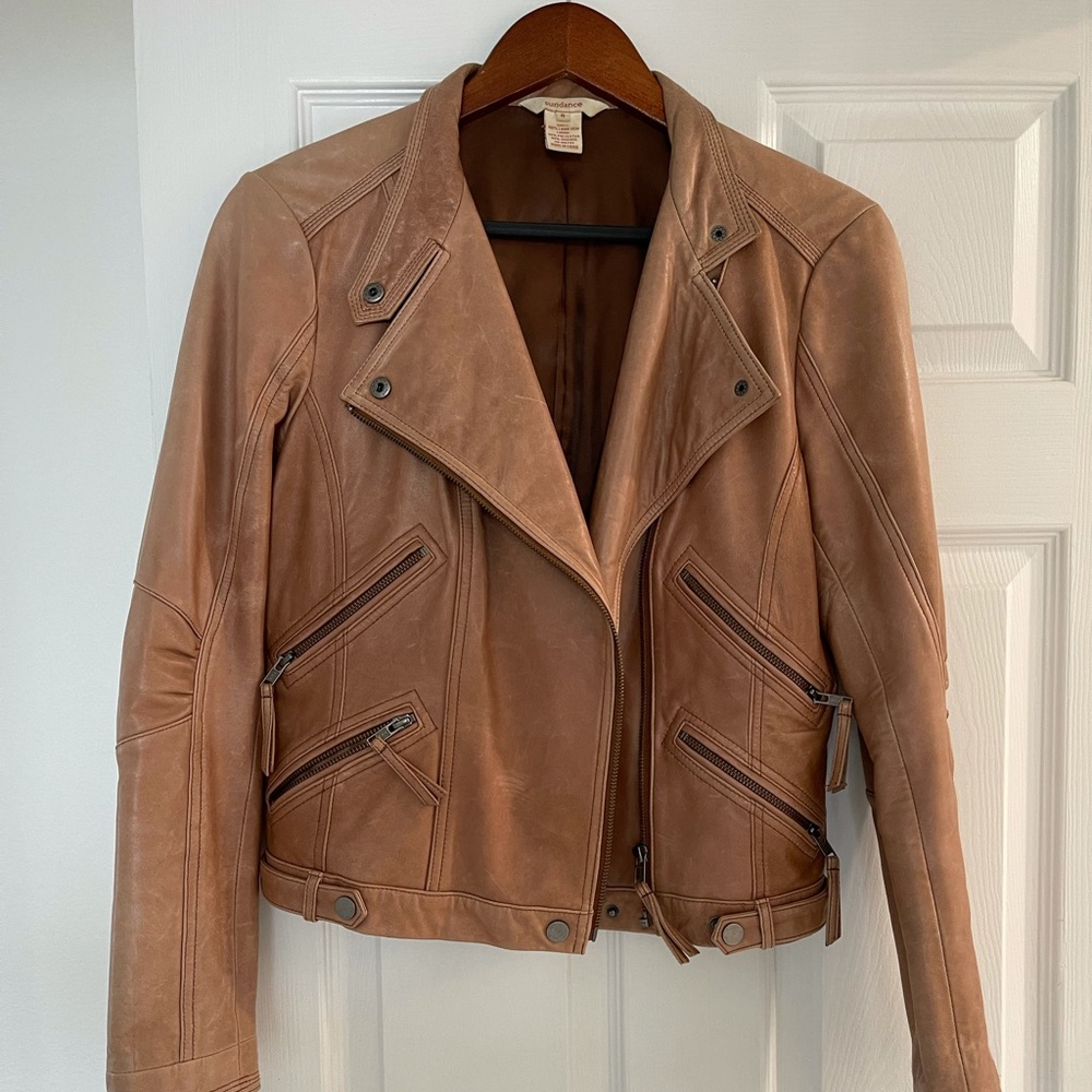 Sundance Motto leather jacket tan